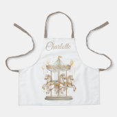 Custom Name Kids Apron | Carousel Magic Schürze (Vorderseite)