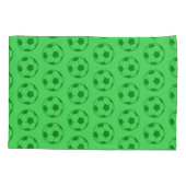 Custom Name Kids Soccer Ball Green Kissenbezug (Rückseite)