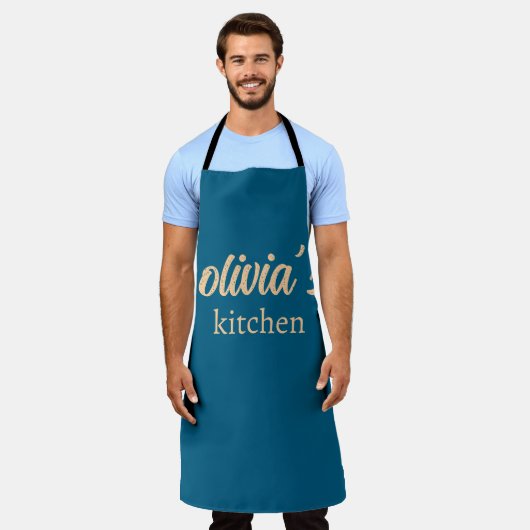 Custom Name Kitchen Apron – Personalized Cooking  Schürze (Getragen)