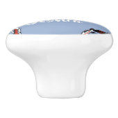 Custom name koi fish blue keramikknauf (Seitenansicht)