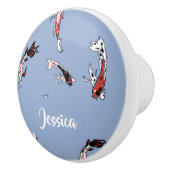 Custom name koi fish blue keramikknauf (Rechts)