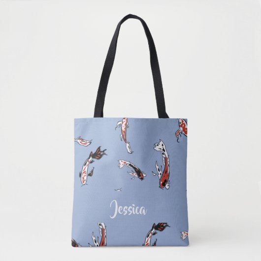 Custom name koi fish blue tasche (Vorderseite)