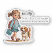 Custom Name Label Sticker – 3 Fields (Vorderseite)