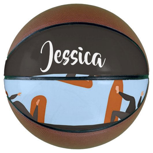 Custom name lady surfing the waves basketball (Vorderseite)