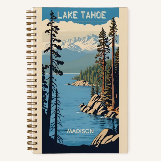 Custom Name Lake Tahoe Notizblock (Vorderseite)