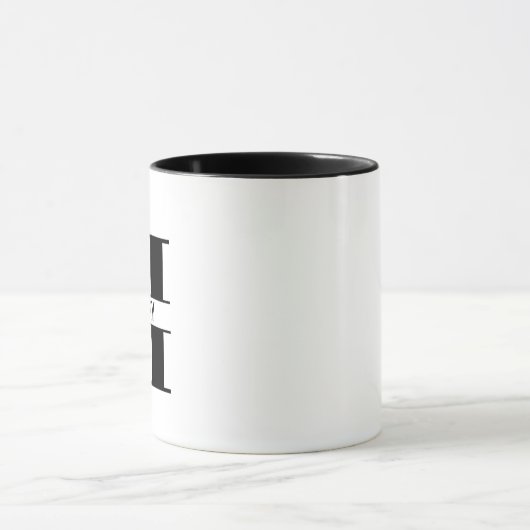 Custom Name Letter 'H' Mug Tasse (Zentrum)