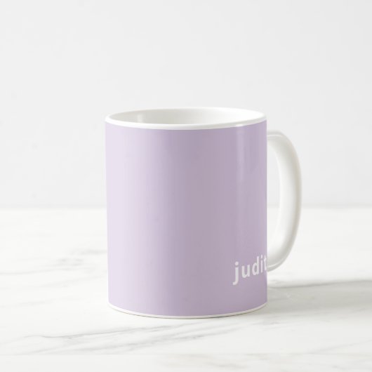 Custom Name Lilac Mist Mug Personalized Minimal  Kaffeetasse (VorderseiteRechts)