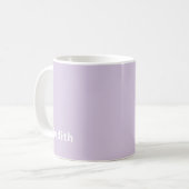 Custom Name Lilac Mist Mug Personalized Minimal Kaffeetasse (Vorderseite Links)