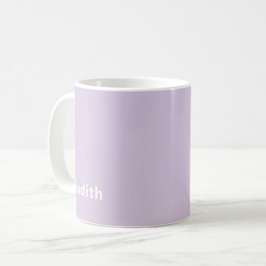 Custom Name Lilac Mist Mug Personalized Minimal  Kaffeetasse (Vorderseite Links)