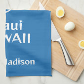 Custom Name, Location & Color Shaka Geschirrtuch (Viertel Falte)