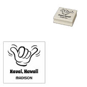 Custom Name & Location Shaka Gummistempel (Stempel)