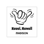 Custom Name & Location Shaka Gummistempel (Prägung)