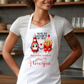 Custom Name Love Apron Funny Cartoon Food Art Schürze