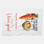 Custom Name Love Kitchen Towel Funny Food Art Geschirrtuch (Horizontal)