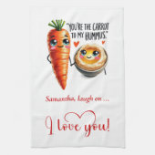 Custom Name Love Kitchen Towel Funny Food Art Geschirrtuch (Vertikal)
