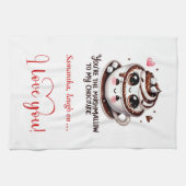 Custom Name Love Quote Funny Food Towel Geschirrtuch (Horizontal)