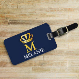 Custom Name Luxury Royal Elegant Monogran  Gepäckanhänger