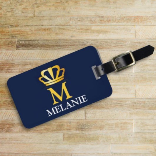 Custom Name Luxury Royal Elegant Monogran  Gepäckanhänger