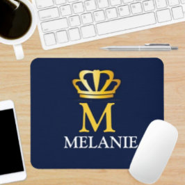 Custom Name Luxury Royal Elegant Monogran  Mousepad