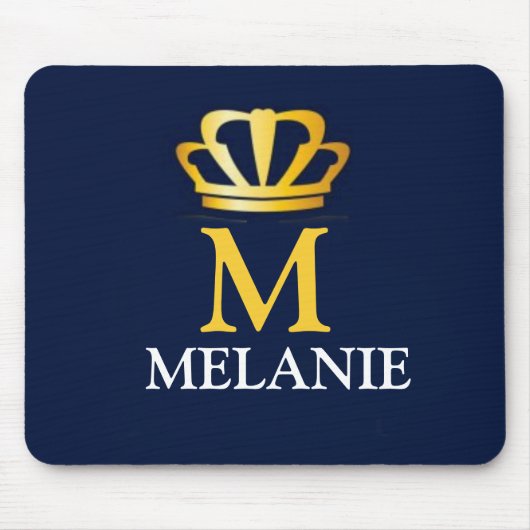 Custom Name Luxury Royal Elegant Monogran Mousepad (Vorne)
