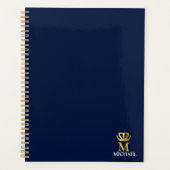 Custom Name Luxury Royal Elegant Monogran Planer (Vorderseite)