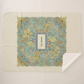 Custom Name Luxury Zentangle Sherpa Blanket Sherpadecke (Vorderseite (Horizontal))