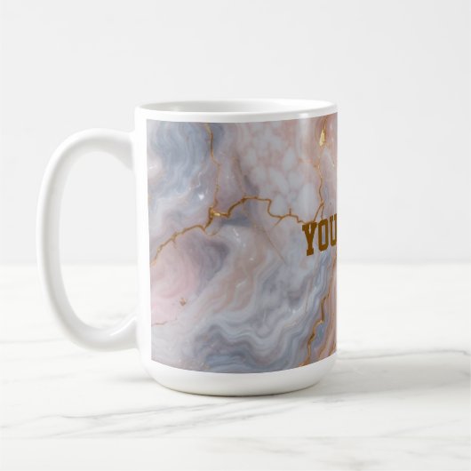 Custom Name Marble Mug | Personalized Gold Textmug Kaffeetasse (Links)