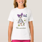 Custom Name Mardi Gras Girl Goose Carnival T-Shirt (Vorderseite)