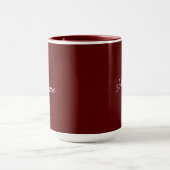 Custom Name Maroon Combo Mug Personalized Tasse (Zentrum)