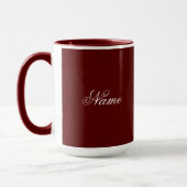 Custom Name Maroon Combo Mug Personalized Tasse (Links)