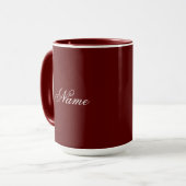 Custom Name Maroon Combo Mug Personalized Tasse (Vorderseite Links)