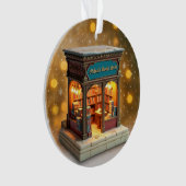 Custom name> message me Bookstore Ceramic Ornament (Vorderseite)