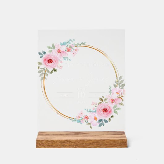 Custom name > message me - Wedding Acrylic Sign Acrylschild (Vorderseite)