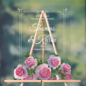 Custom name > message Wedding Welcome Acrylic Sign Acrylschild (Neutral)