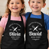 Custom Name Mini Chef Kids Apron with Kitchen Name Schürze