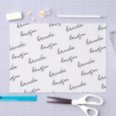 Custom Name Minimal Script Small Business Wrapping Seidenpapier (Handwerk)