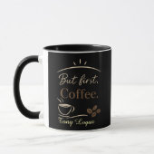 Custom Name Minimalist Coffee Mug Gift Tasse (Links)