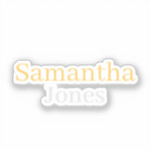 Custom name minimalist modern  aufkleber (Vorderseite)