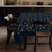 Custom Name Minimalist Navy Gold Tablecloth Chic Tischdecke