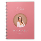 Custom Name Minimalist Spiral Photo Notebook  Notizblock (Vorderseite)