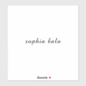 Custom Name Modern Handwritten Design Aufkleber (Blatt)