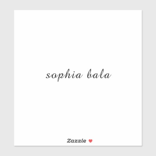 Custom Name Modern Handwritten Design Aufkleber (Blatt)