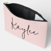 Custom name modern script pouch gift for her mom zubehörtasche (Offen)