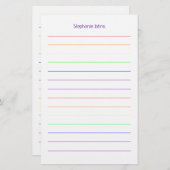 Custom Name Monogram Bridal Shower Wedding Briefpapier (Vorne/Hinten)