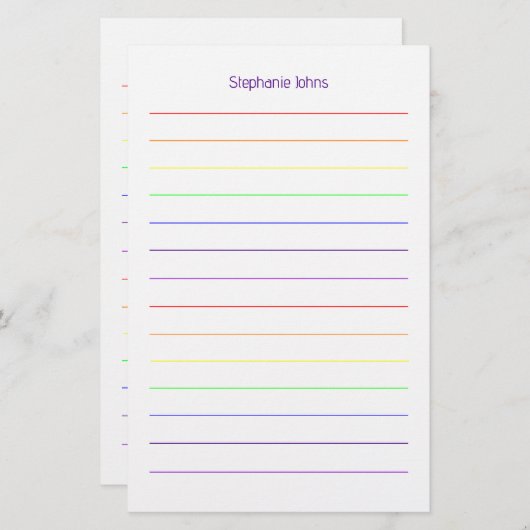 Custom Name Monogram Bridal Shower Wedding Briefpapier (Vorne/Hinten)