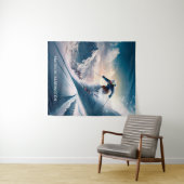 Custom Name Mountain Skier Wandteppich (Beispiel (Horizontal))