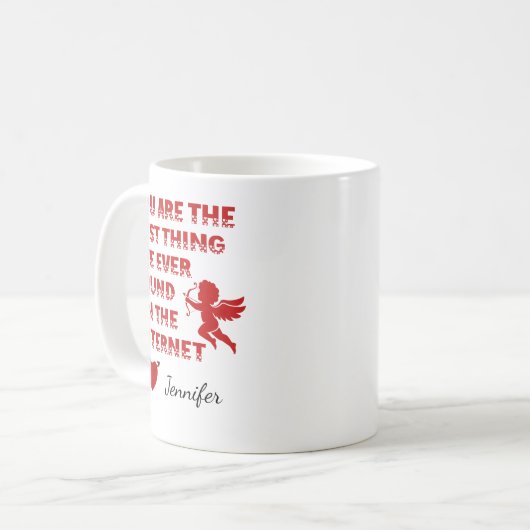 Custom Name Mug | Funny Online Dating Gift Kaffeetasse (Vorderseite Links)