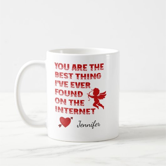 Custom Name Mug | Funny Online Dating Gift Kaffeetasse (Links)