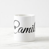Custom Name Mug Minimalist Script Font with Heart  Kaffeetasse (Mittel)