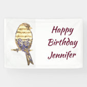 Custom Name Music Notes Song Bird Banner (Horizontal)